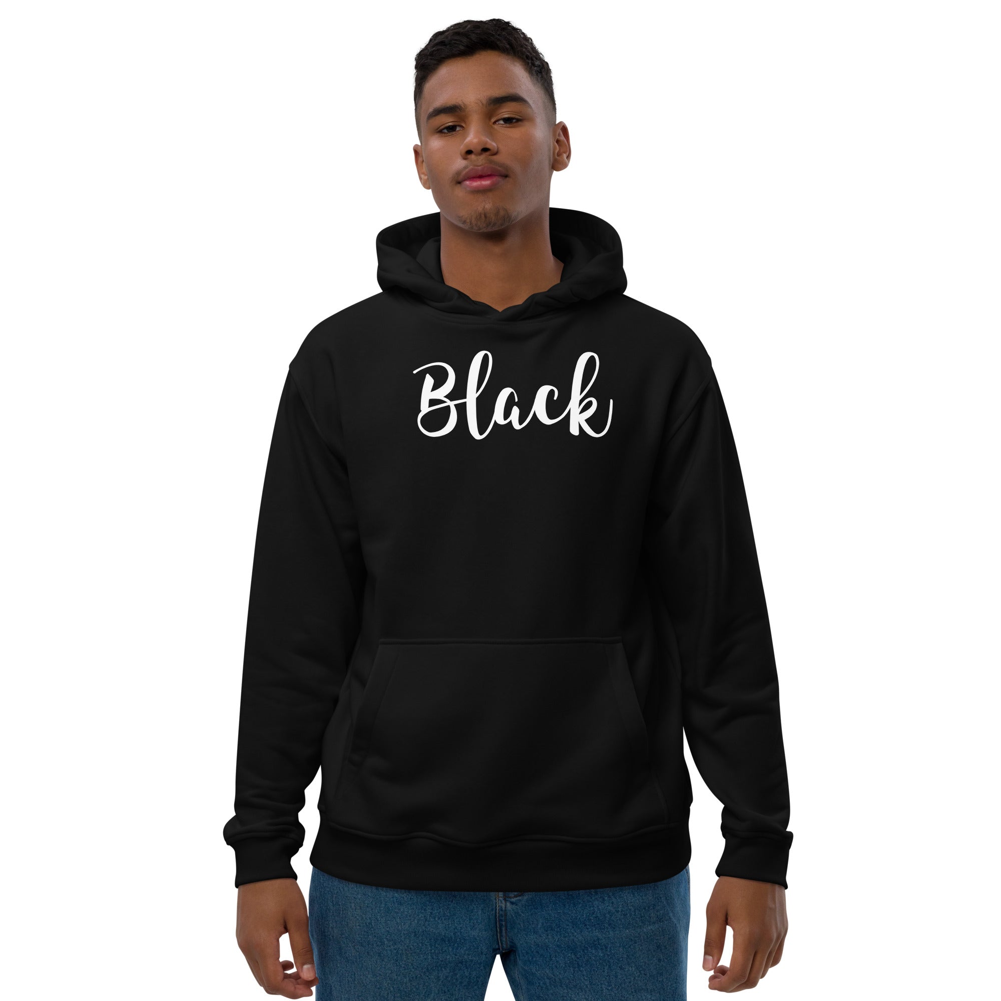 Black best sale open hoodie